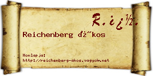 Reichenberg Ákos névjegykártya